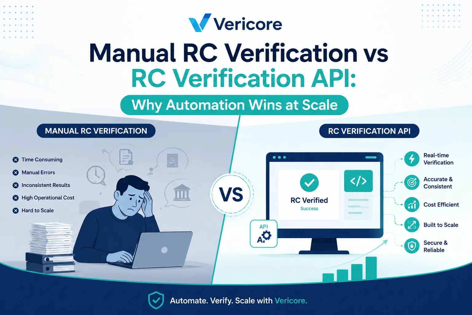 Manual RC Verification vs RC Verification API: Why Automation Wins at Scale