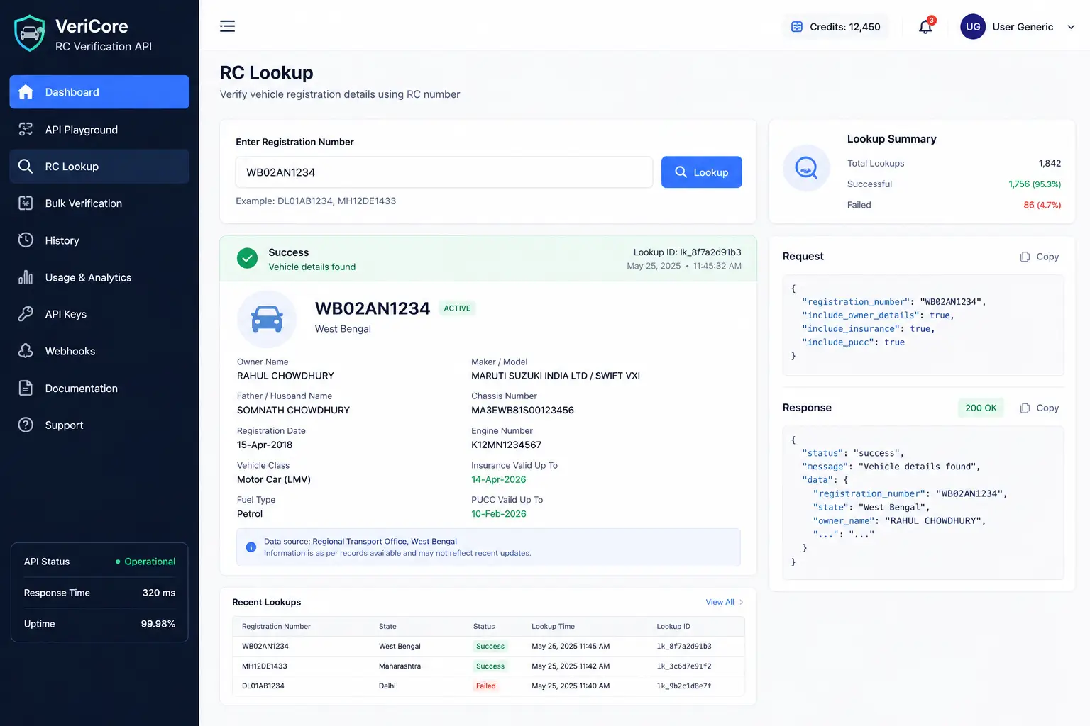 RC verification API