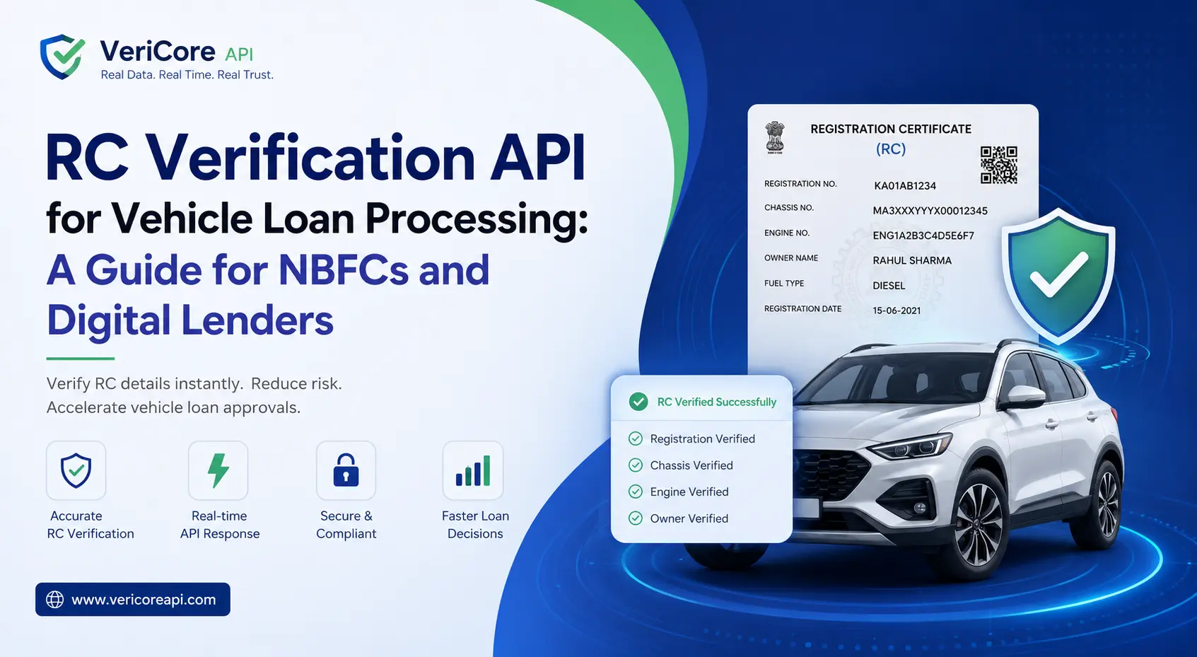 RC Verification API for Vehicle Loan Processing: A Guide for NBFCs and Digital Lenders
